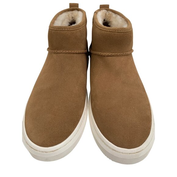 UGG Womens Size 10 US Alameda Mini Chestnut Suede & Shearling Booties U10658 - Picture 3 of 8